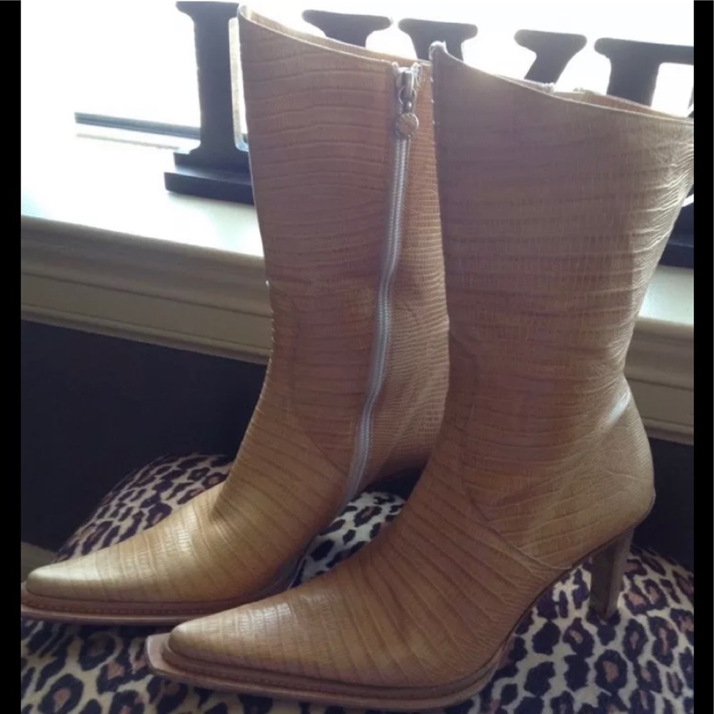 GIANNI BRAVO 38 7.5 8 calf  boots made in Italy